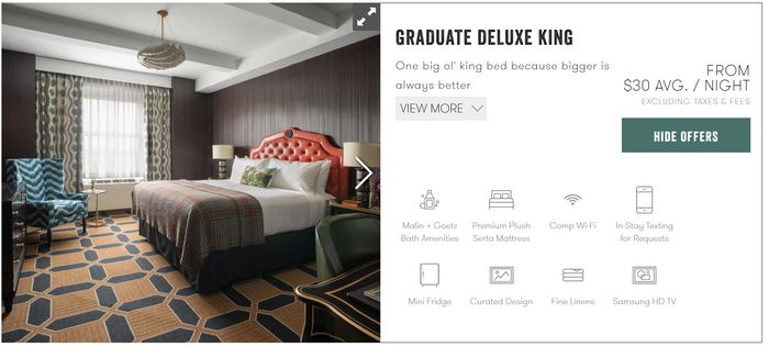 Graduate Deluxe King Providence Rhode Island 30 rate