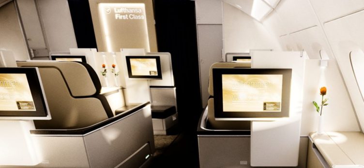 Lufthansa First Class IFE screens
