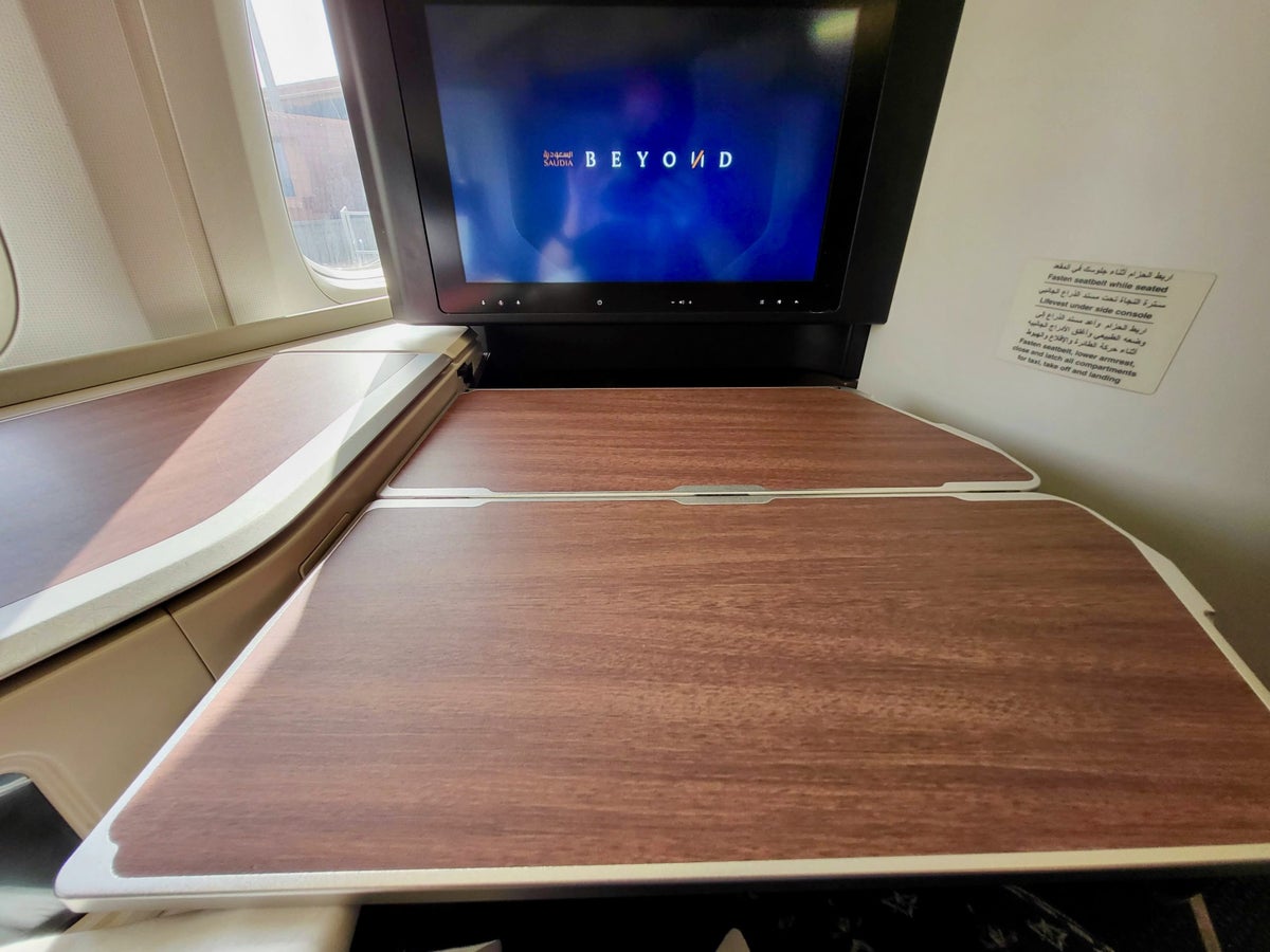 Saudia Airlines business class table
