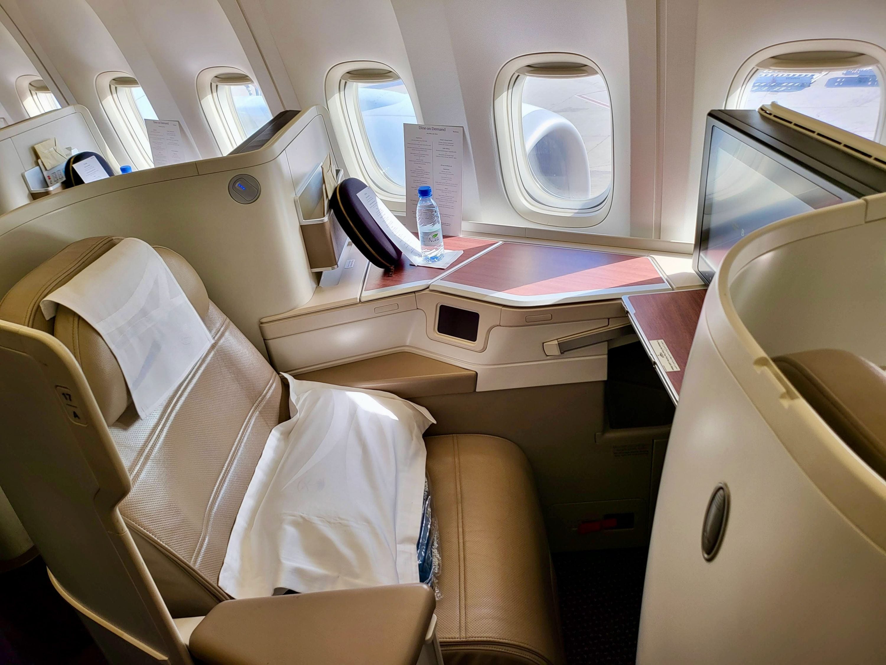 Saudia Airlines business class window seat
