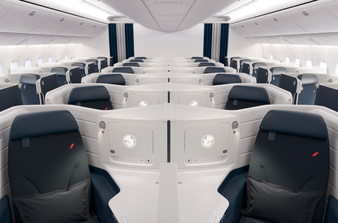 Air France's new Boeing 777-300 business class cabins