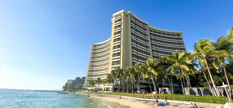 Sheraton Waikiki hotel from beach