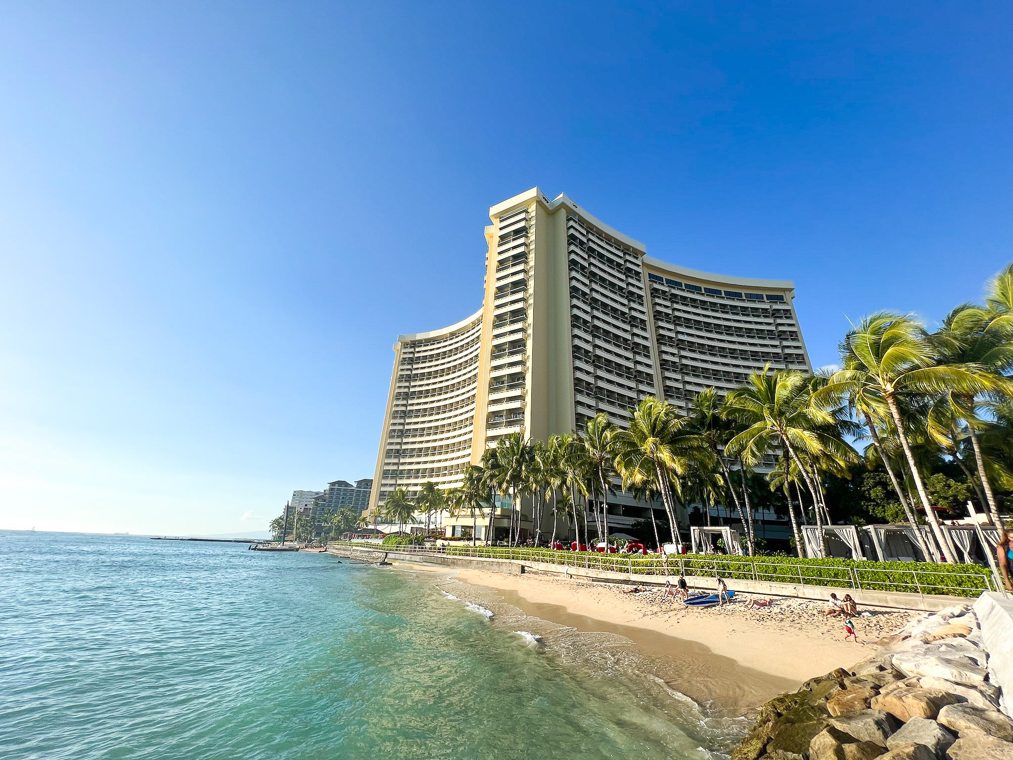 Sheraton Waikiki hotel from beach