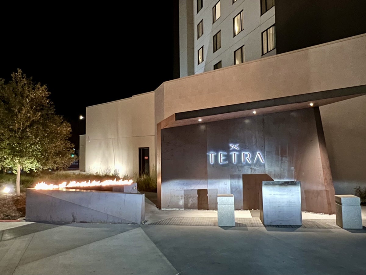 TETRA Hotel Autograph Collection fire pit by night