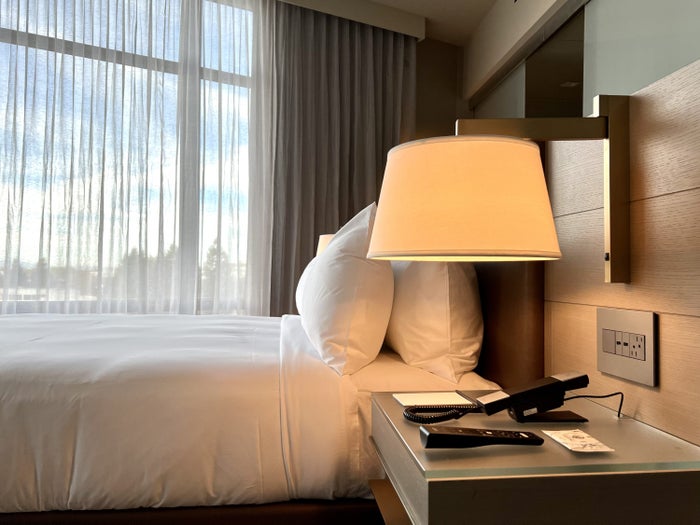 TETRA Hotel Autograph Collection room 504 bedside shot
