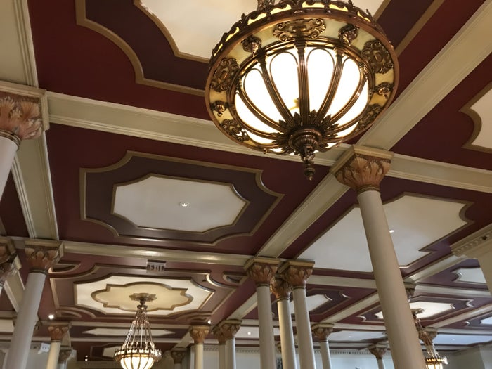 Lobby ceiling at The Driskill Hotel Austin