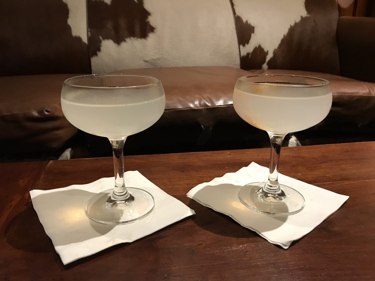 Corpse Reviver #2 and Samantha's Ghost at The Driskill Bar