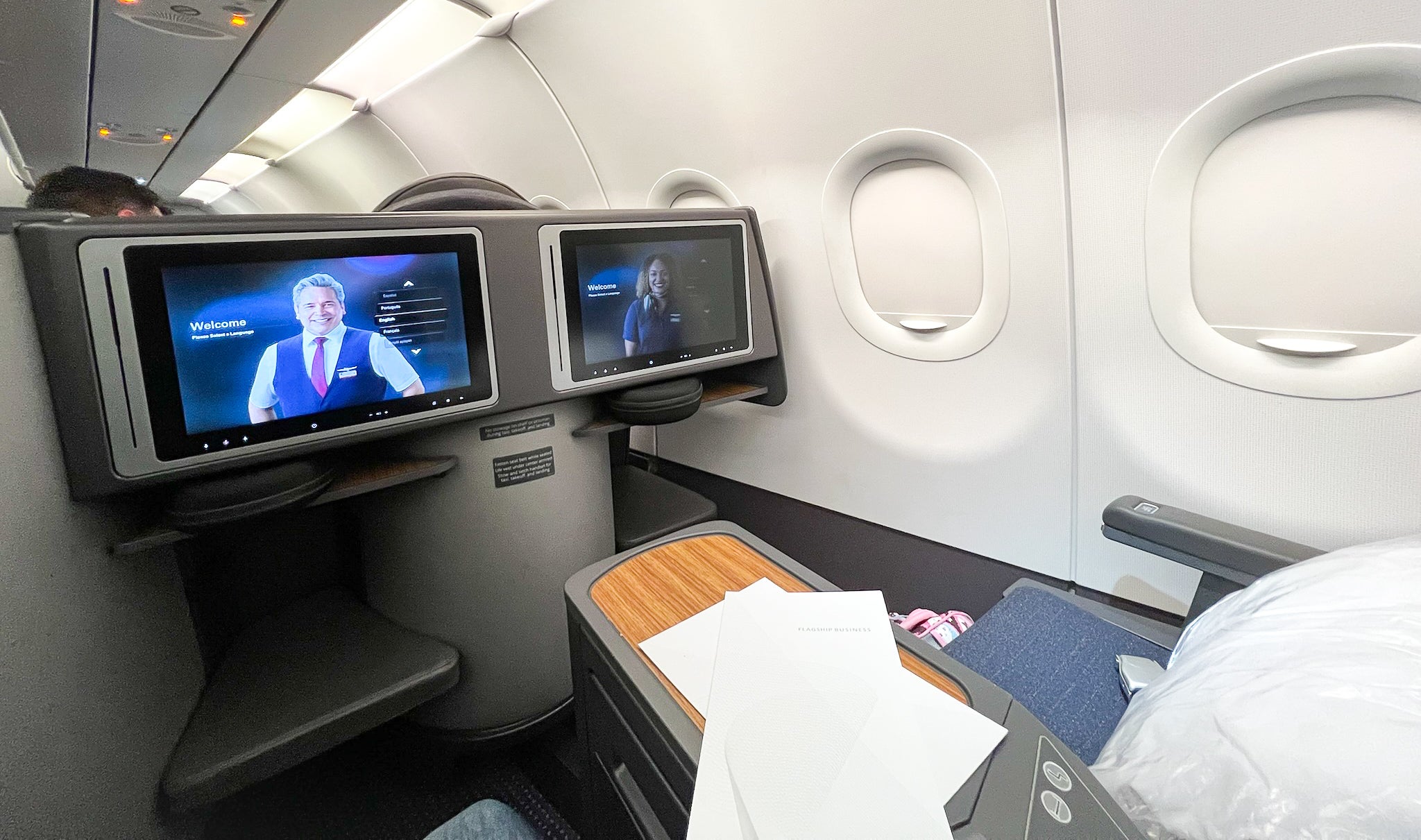 American Airlines A321 business class BOS LAX