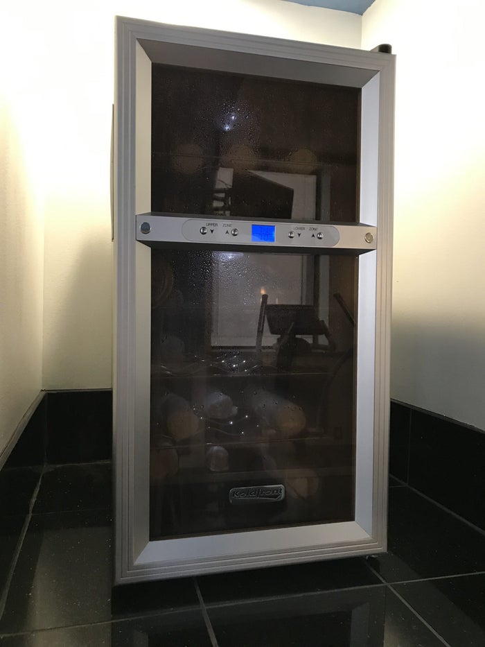 Towel warmer at The Driskill Hotel gym.