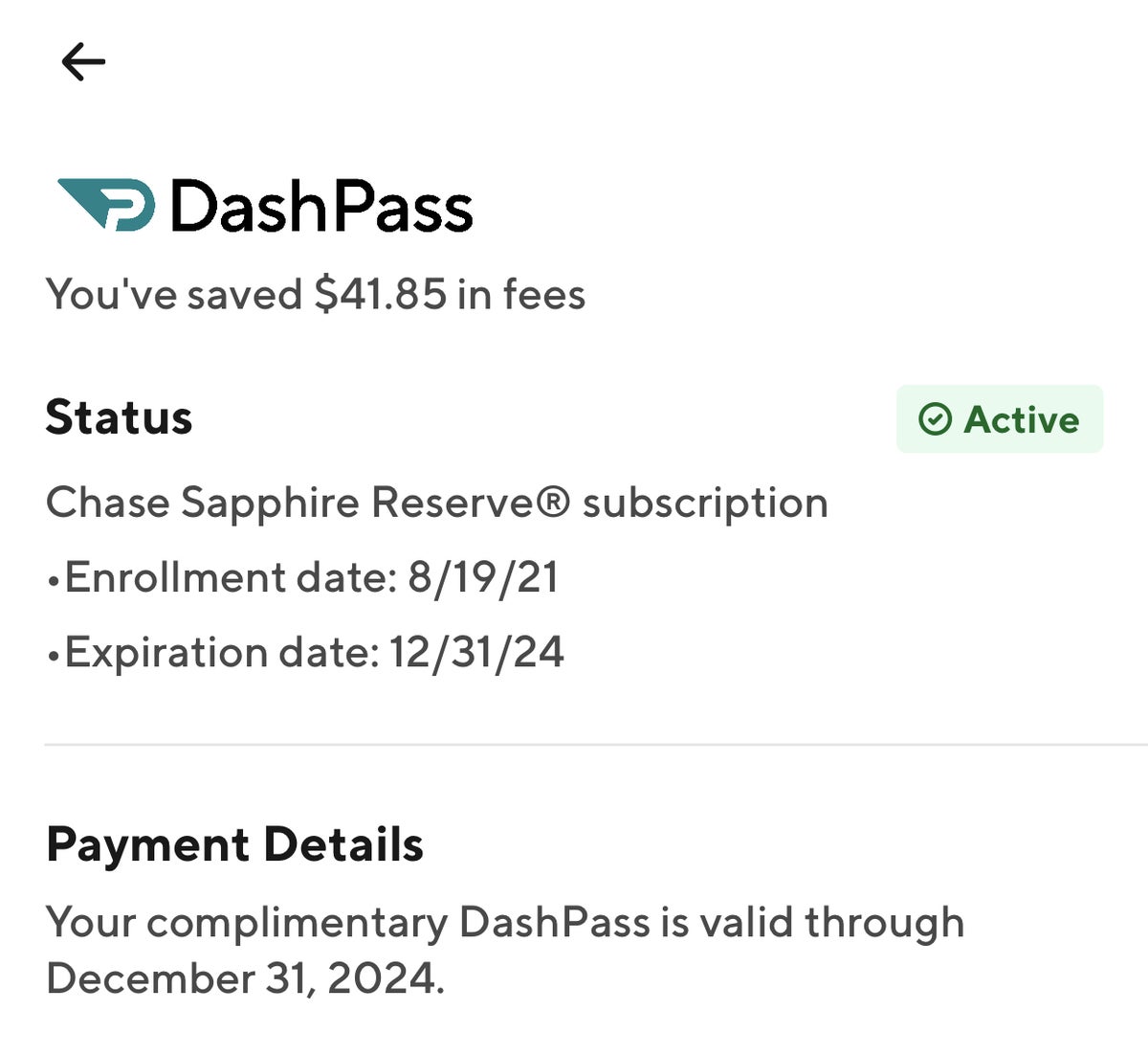Chase DoorDash DashPass membership