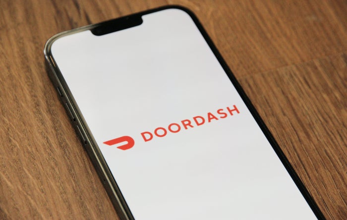 DoorDash icon on iPhone screen