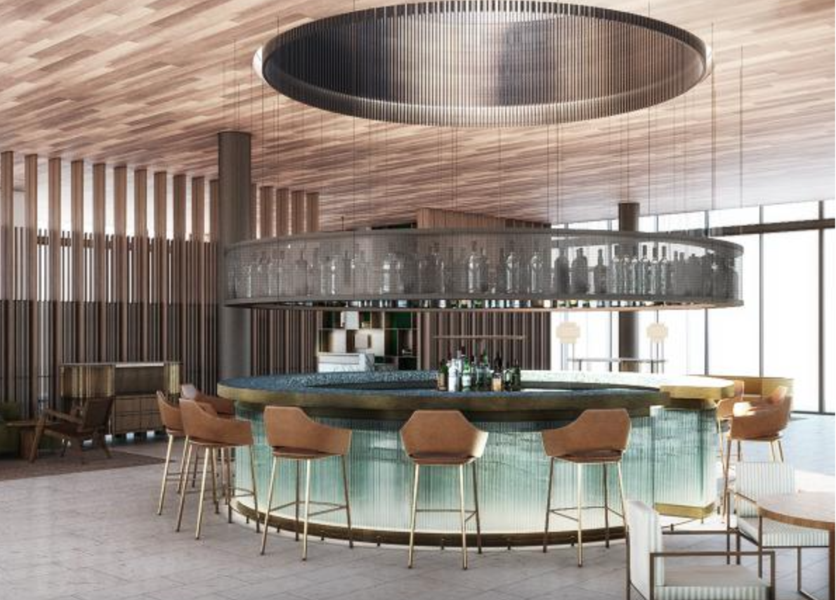 Grand Hyatt Cancun lobby bar rendering