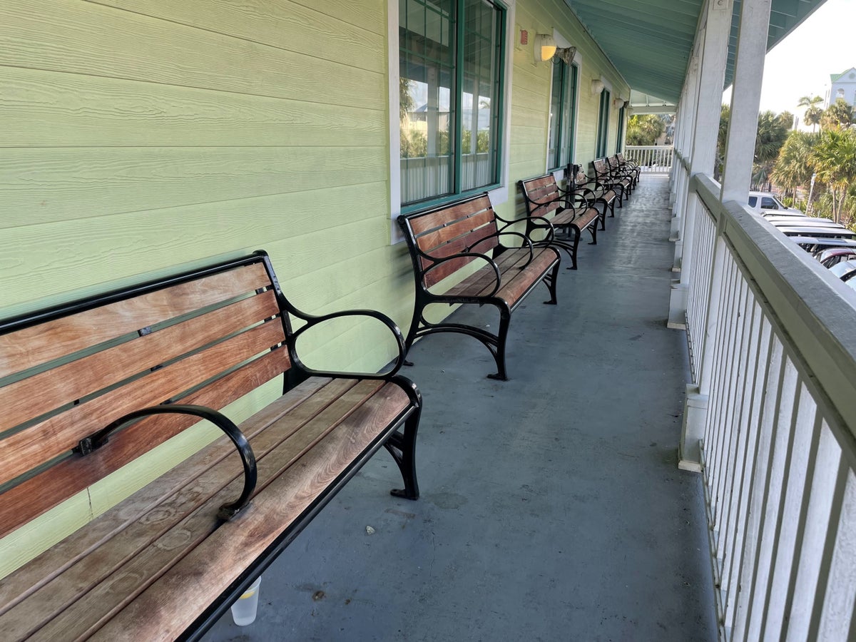 Benches at the Yankee Freedom Dry Tortugas ferry terminal