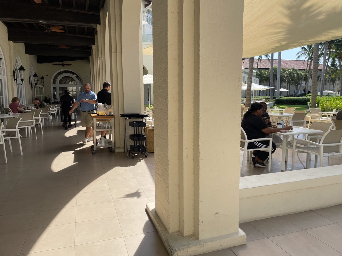 Breakfast on the patio at Casa Marina