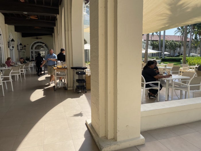 Breakfast on the patio at Casa Marina