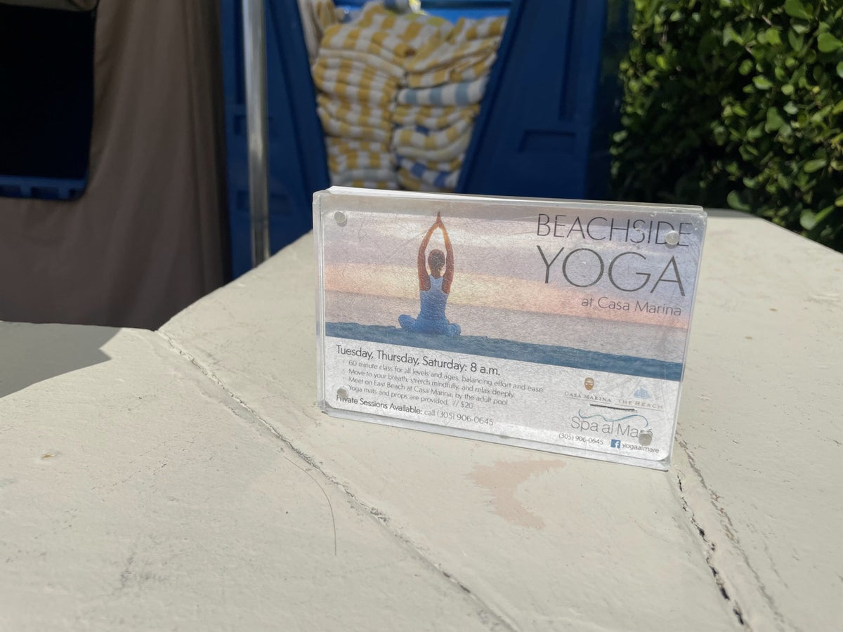 Beachside yoga at Casa Marina