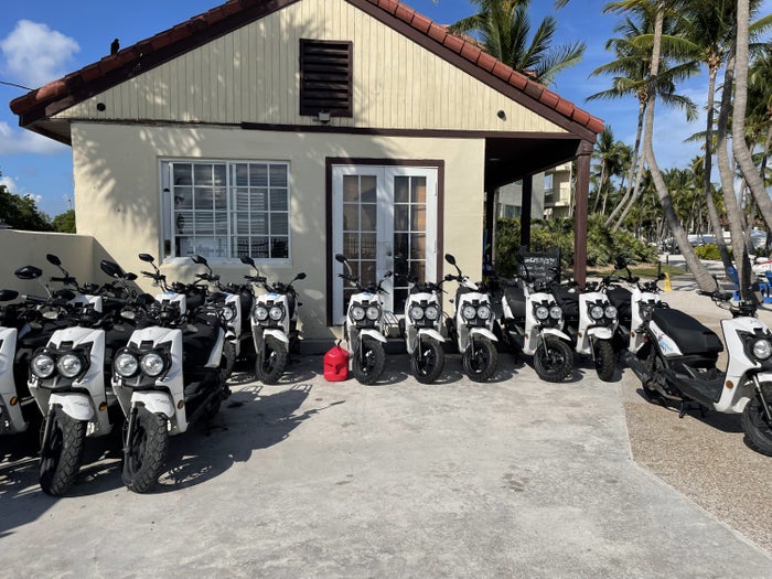 Scooter rentals at Barefoot Billy's Casa Marina