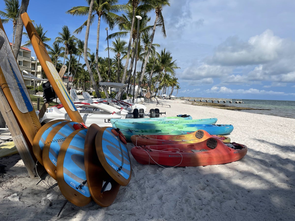 Paddleboards and kayaks for rent at Barefoot Billy's Casa Marina