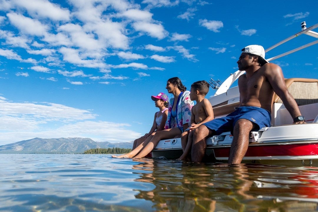 Lake Tahoe family boat