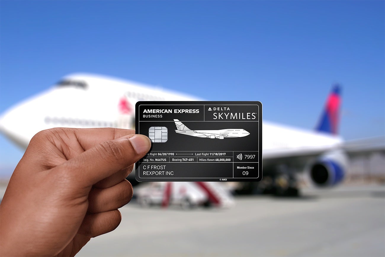 Amex and Delta's Limited Edition Boeing 747 Delta Reserve card.