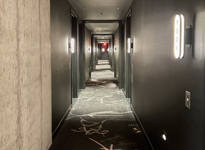 Moxy East Village corridor