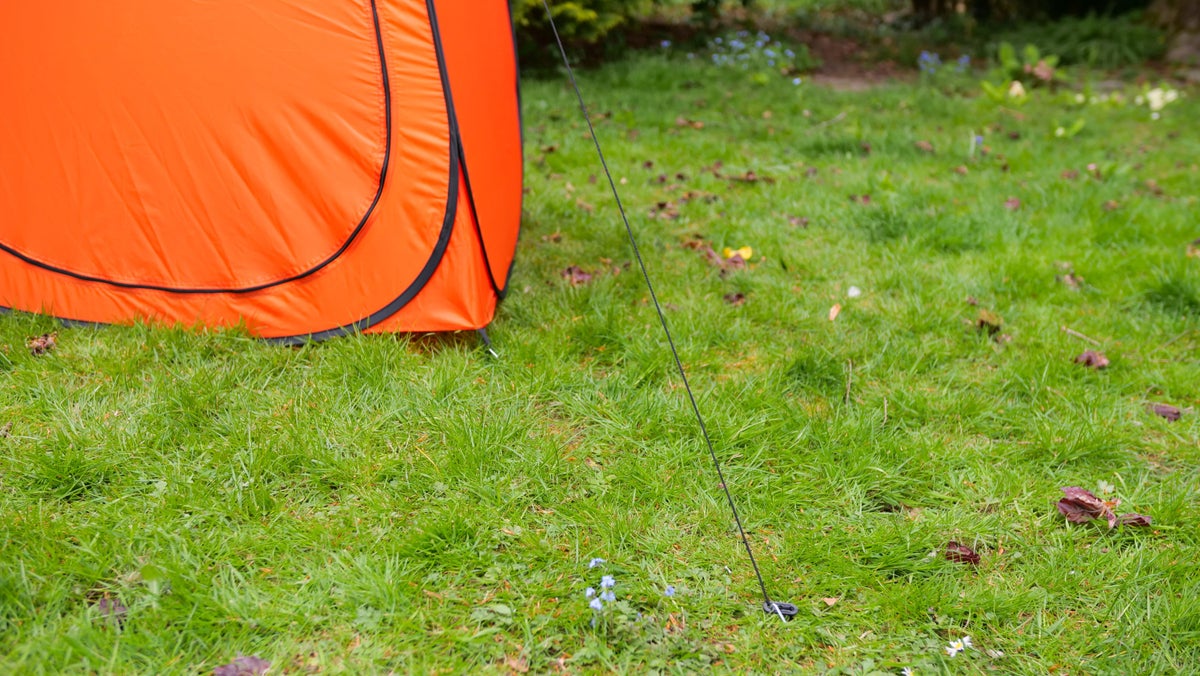 Portable bathroom ground support