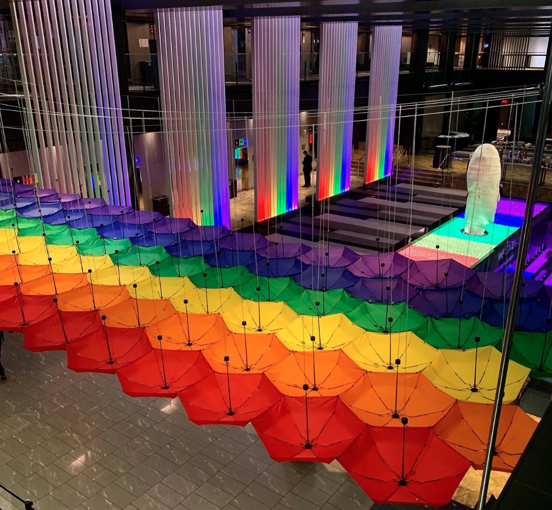 Pride display at Hyatt Grand Central New York