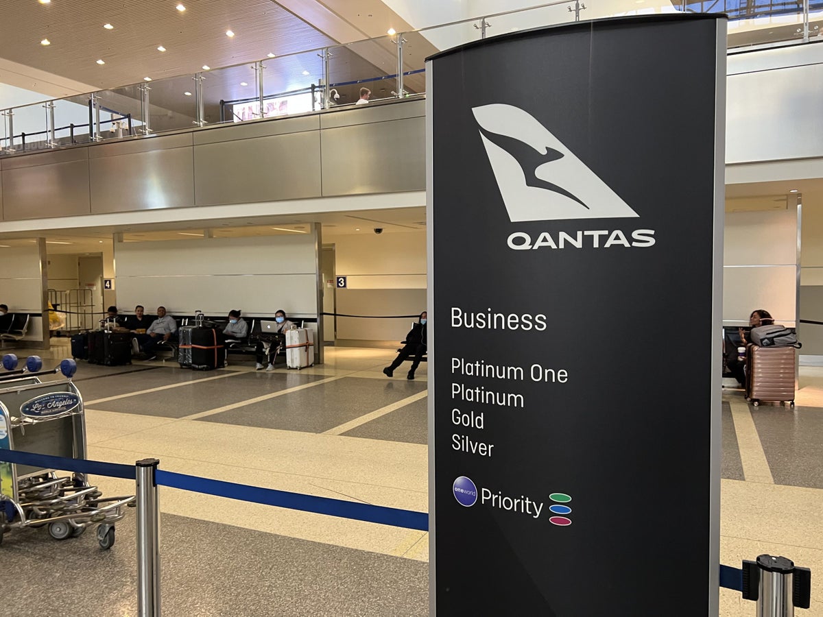Qantas LAX Priority Check In Signage