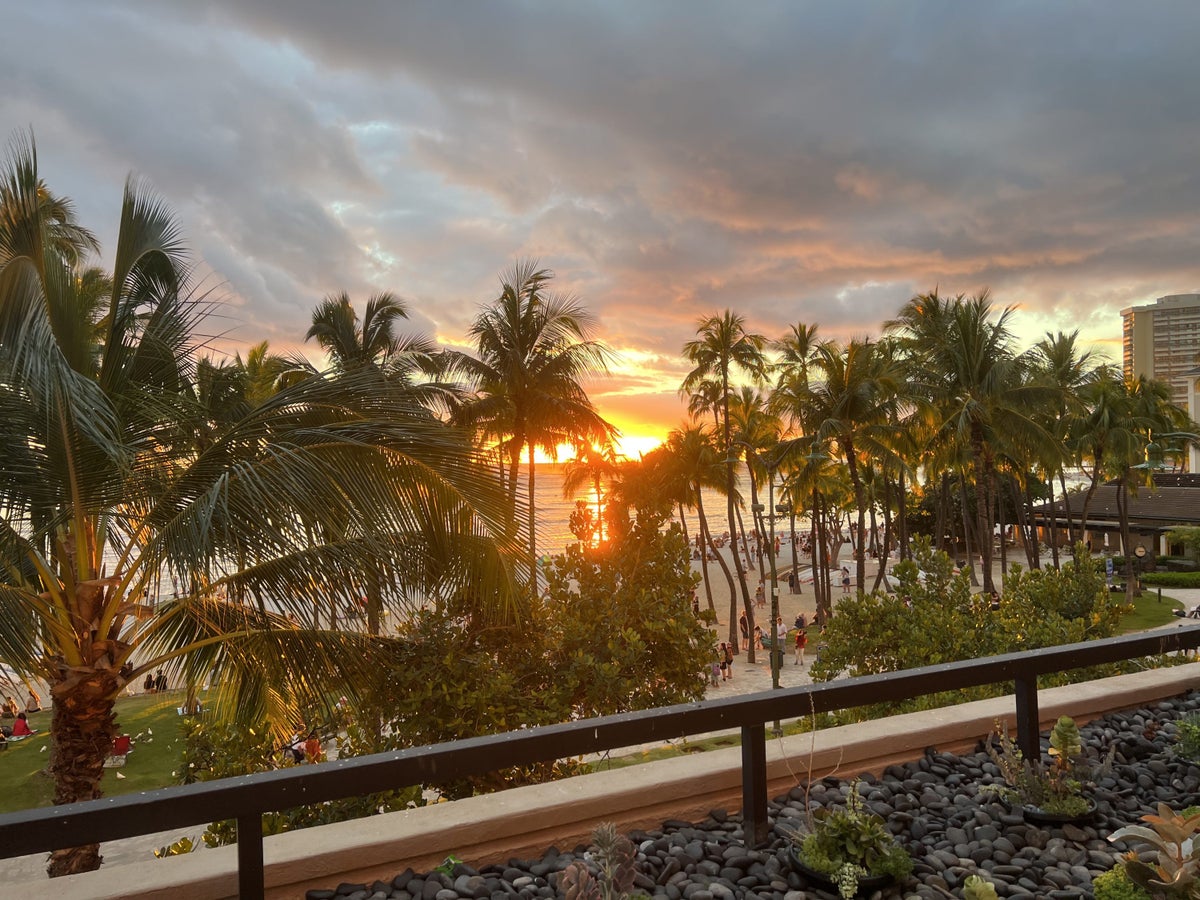 View of Beach from Hyatt Regency Waikiki Regency Club