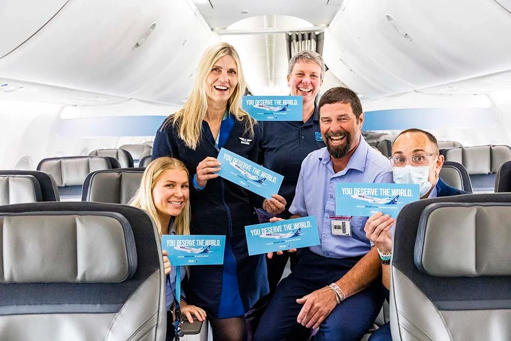 Alaska Airlines Employees in First Class with Miles