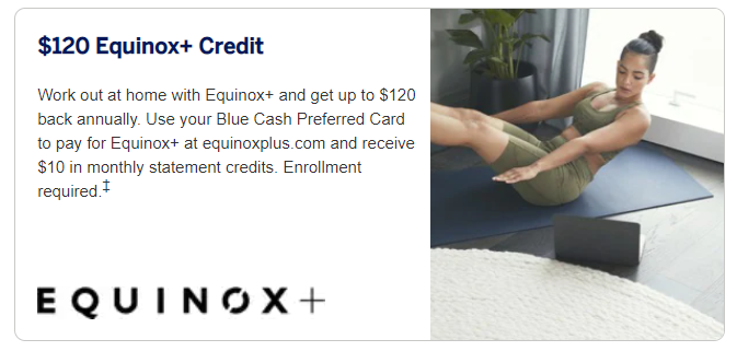 Amex Blue Cash Preferred Equinox