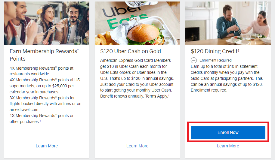 Amex Gold Card How To Use the Monthly 10 Dining Credit