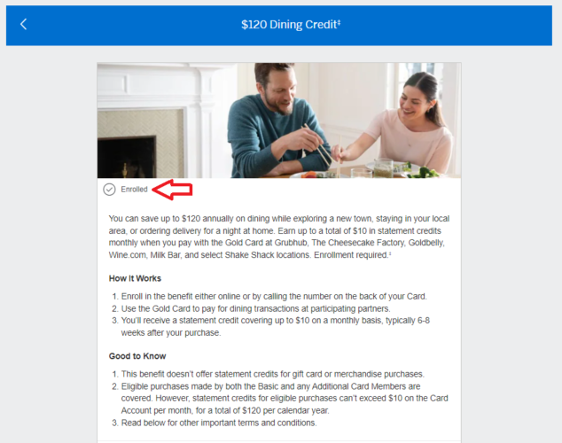 Amex Gold Card How To Use the Monthly 10 Dining Credit