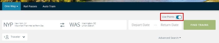 Amtrak use points