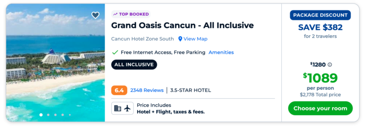Bundle and Save package on Priceline Bundle and Save package on Priceline