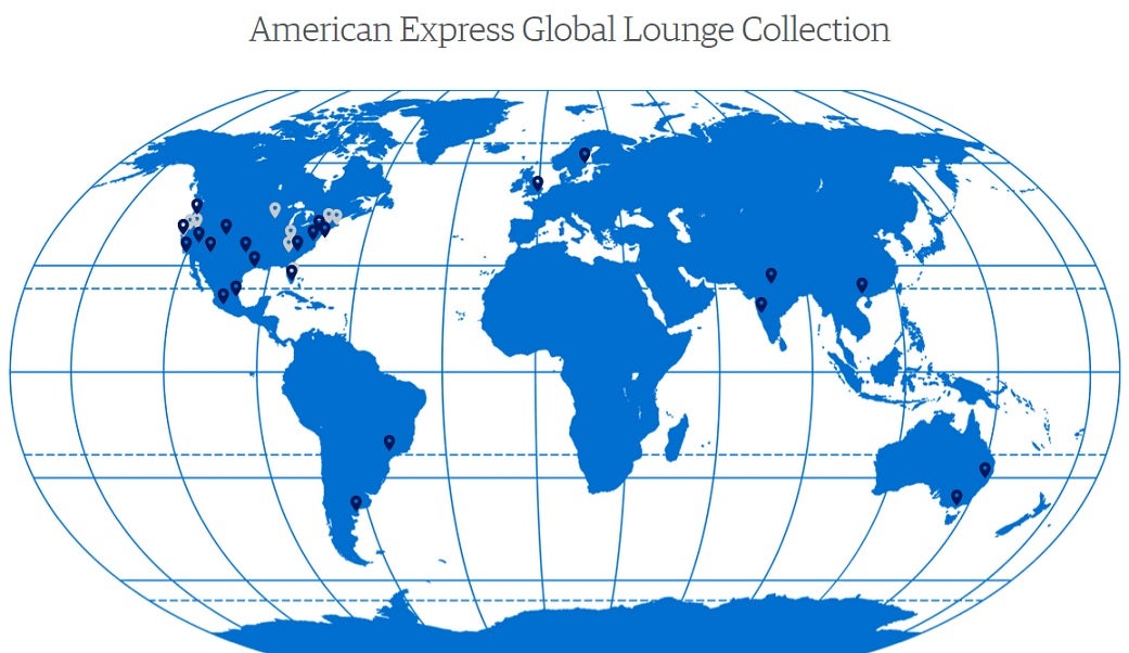 Amex Platinum vs Sapphire Reserve - Centurion Lounge Locations Map 