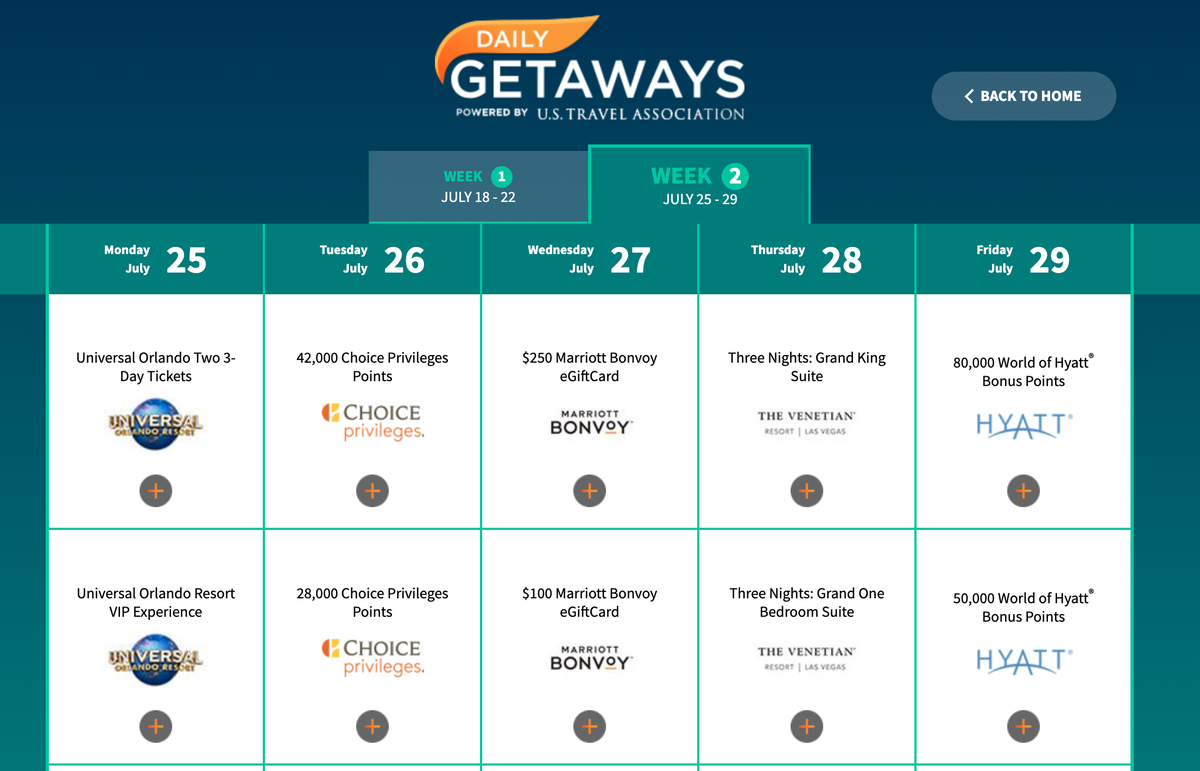 Daily Getaways Deals July 2022