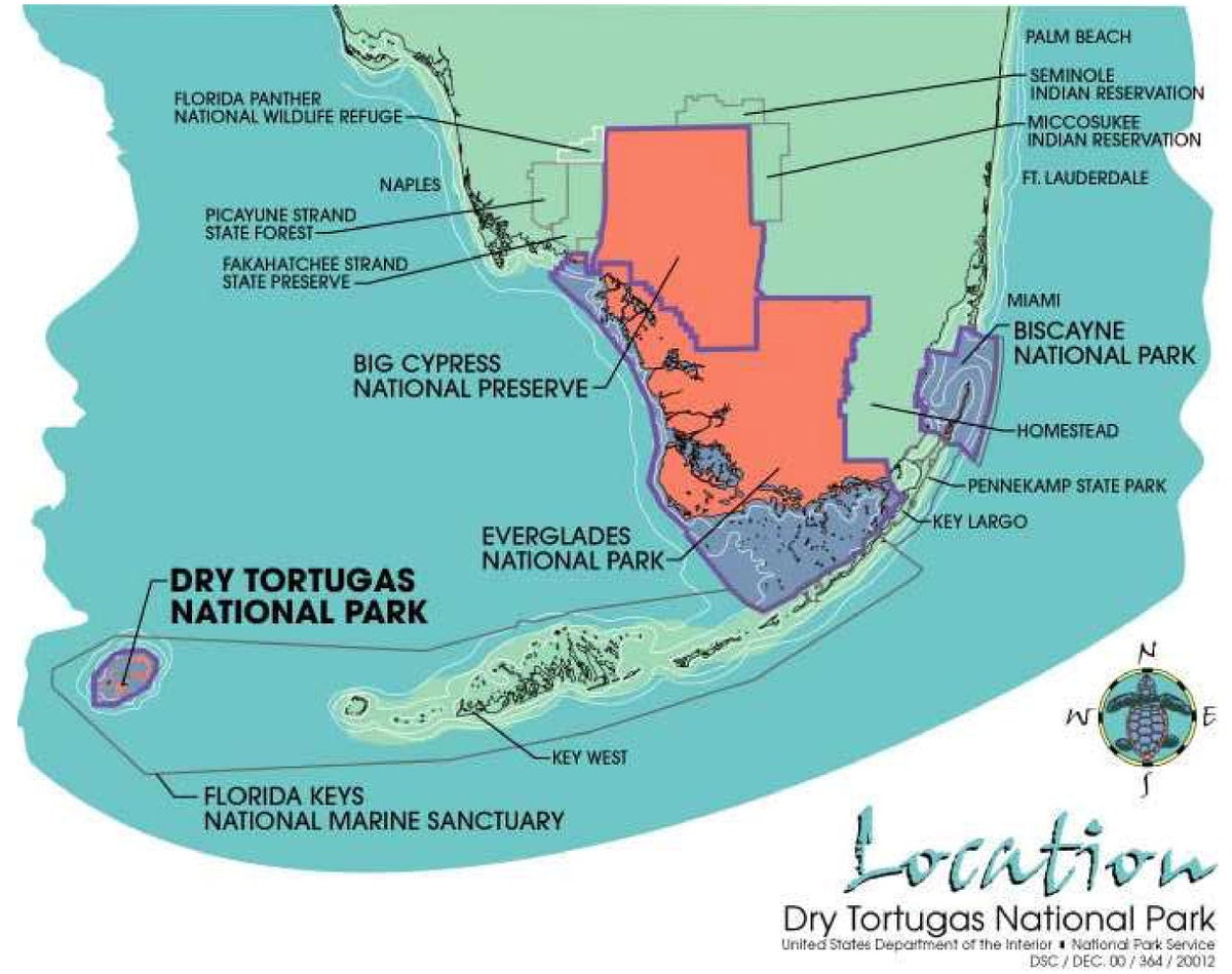 Dry Tortugas National Park location map 1