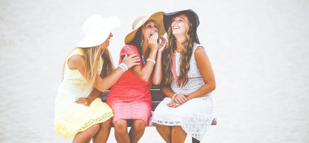 Female friends laughing together