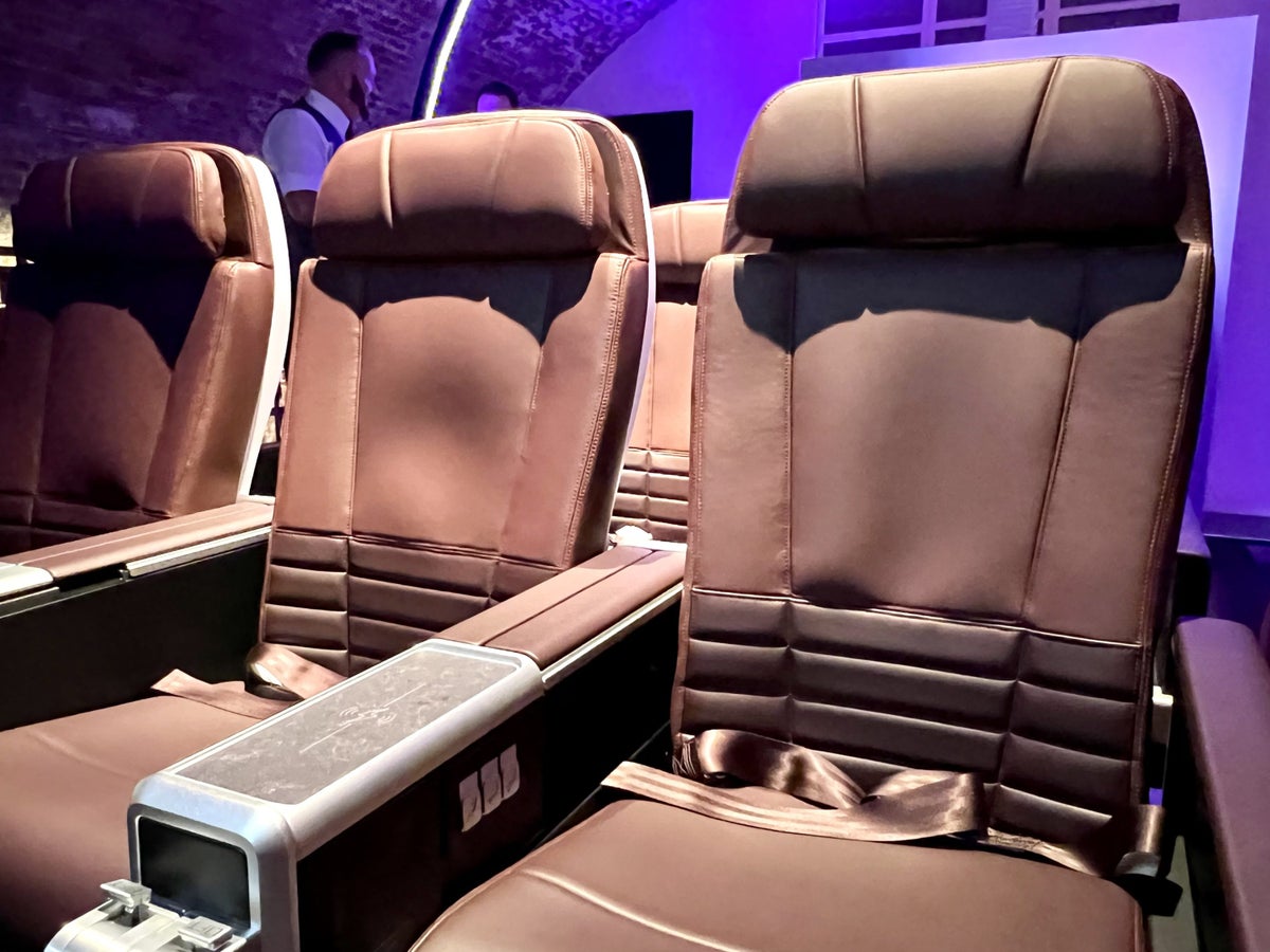 Premium seats with wireless charging on Virgin's Airbus A330neo