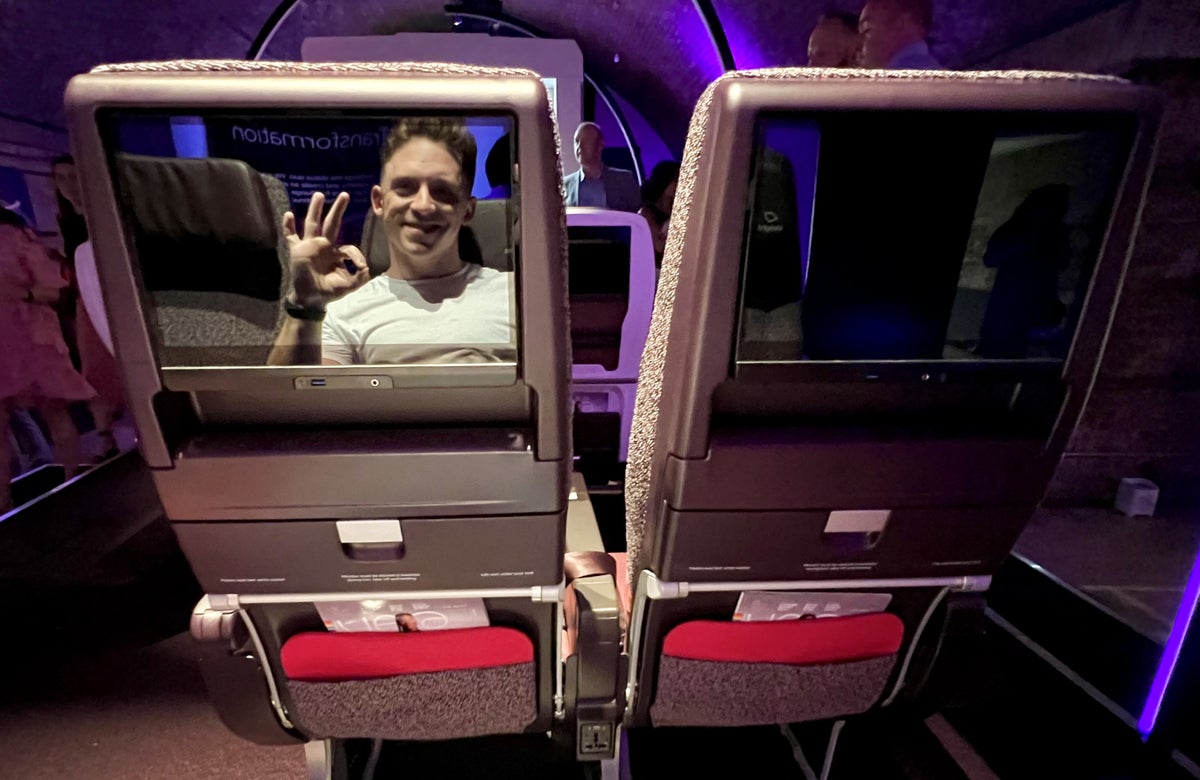 13.3 inch economy screens on Virgin's Airbus A330neo