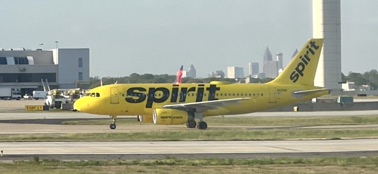 A Spirit Airlines Airbus A319 at Atlanta Airport (ATL)