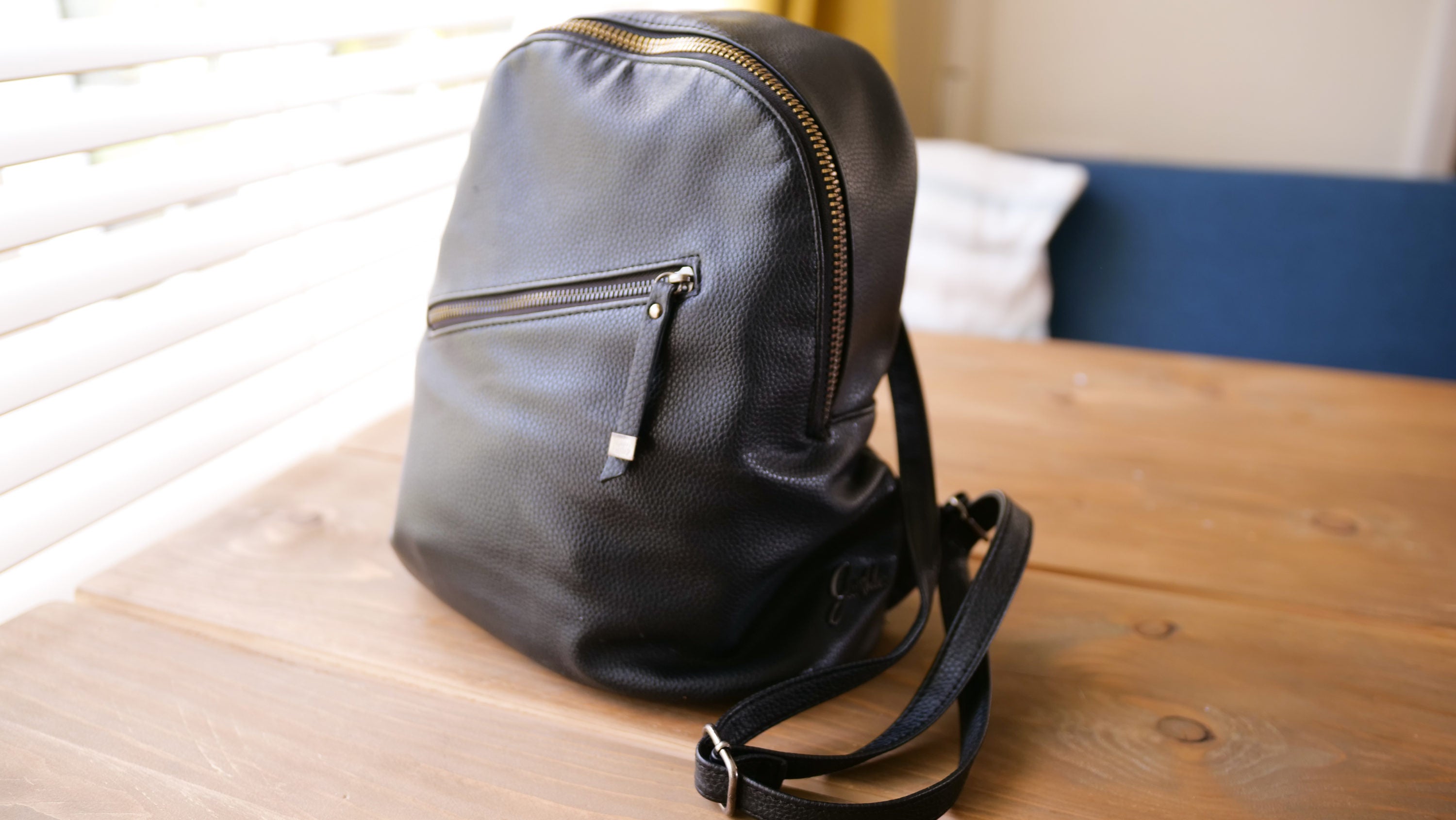 Adidas originals leather look mini backpack in discount black