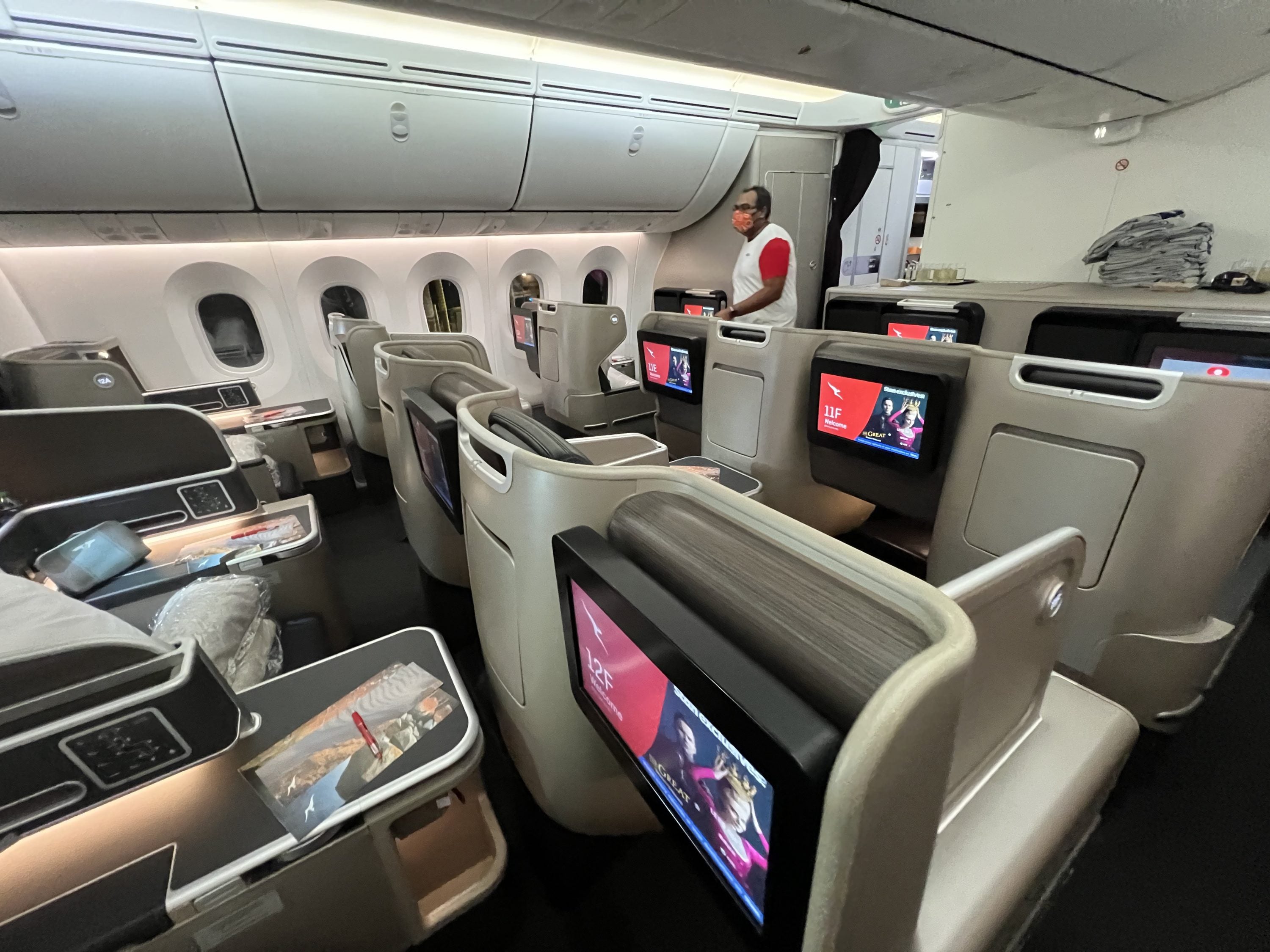 Qantas 787 Business Class From Rear