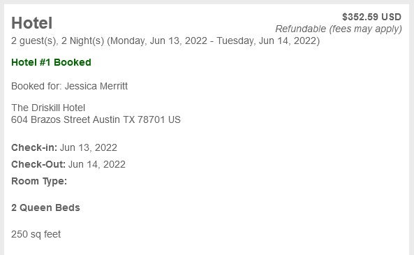 2 Queens Room booked at The Driskill Hotel Austin
