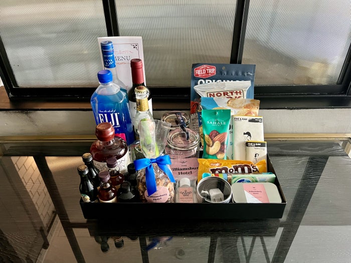 The Williamsburg Hotel bedroom minibar