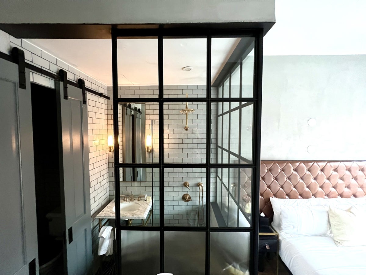 The Williamsburg Hotel bedroom shower