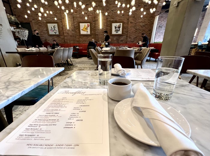 The Williamsburg Hotel breakfast table setting