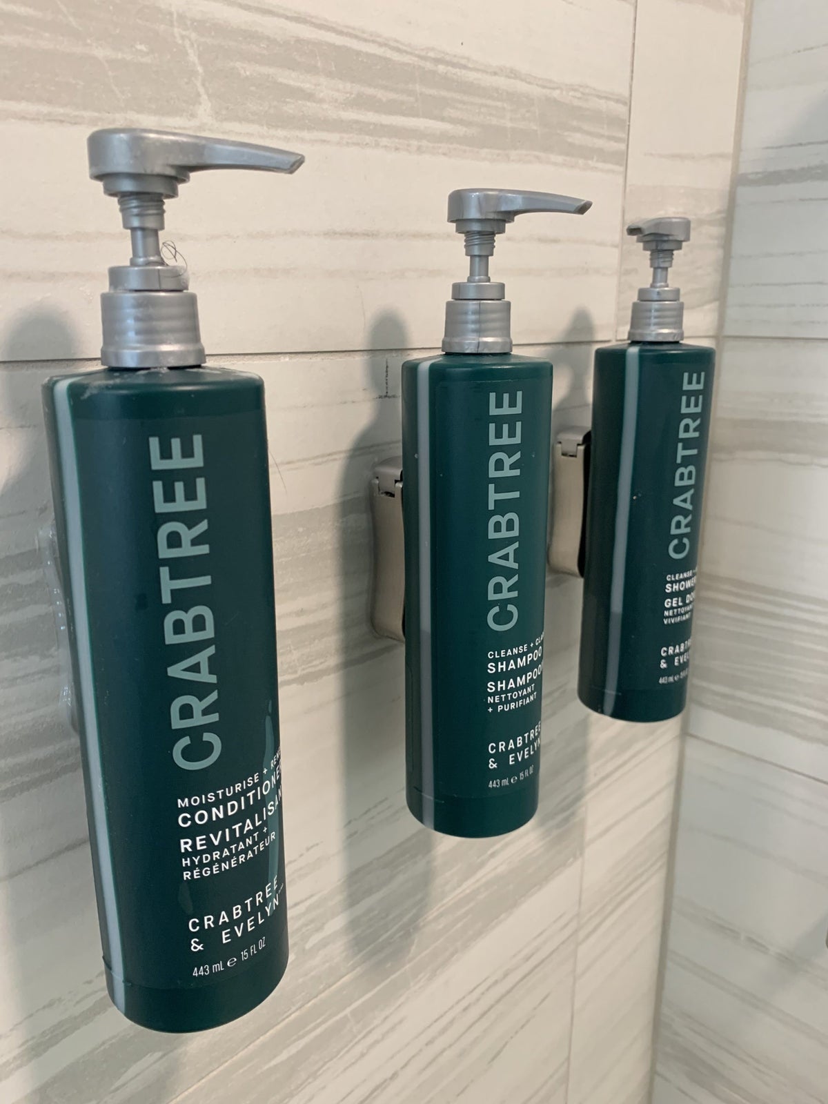 Guestroom shower amenities at the DoubleTree by Hilton Corpus Christi Beachfront