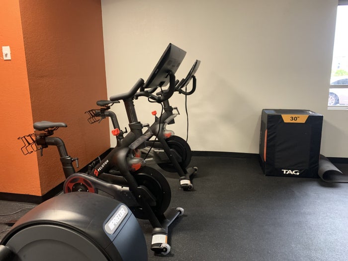 Peloton bikes at the DoubleTree by Hilton Corpus Christi Beachfront